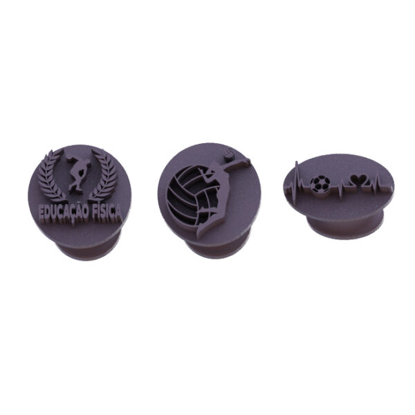 Carimbo para brigadeiro Educação Física 3 Pinos