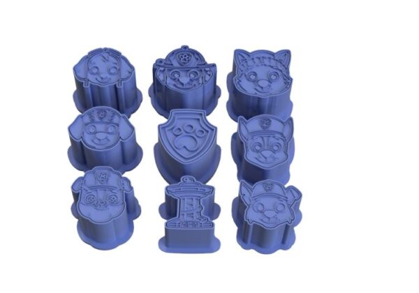 Conjunto de Ejetores para Doces e Brigadeiro – Patrulha Canina (9 Peças) - Imagem 2