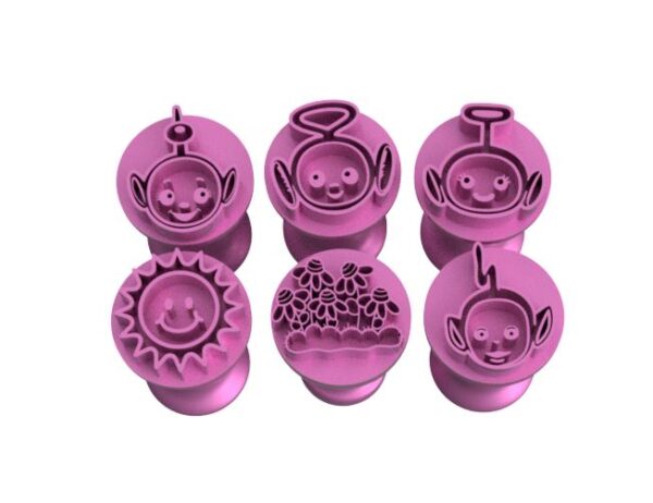 Carimbo Teletubbies para Doces e Brigadeiros – Conjunto com 6 Pinos